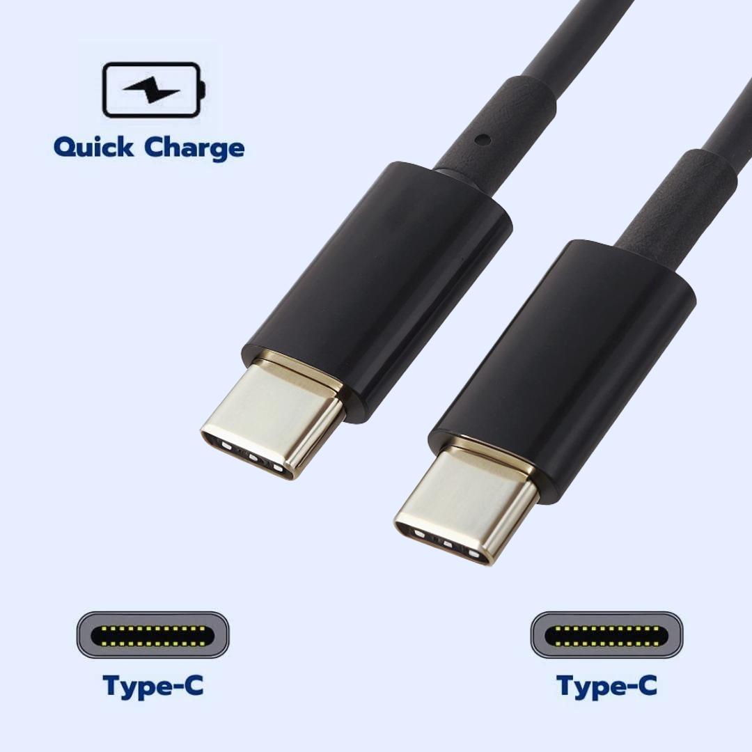 Fast Charging Cable Type-C to Type-C (Imported) β 4.5 Feet Compatible with Android & iPhone (via Type-C port)