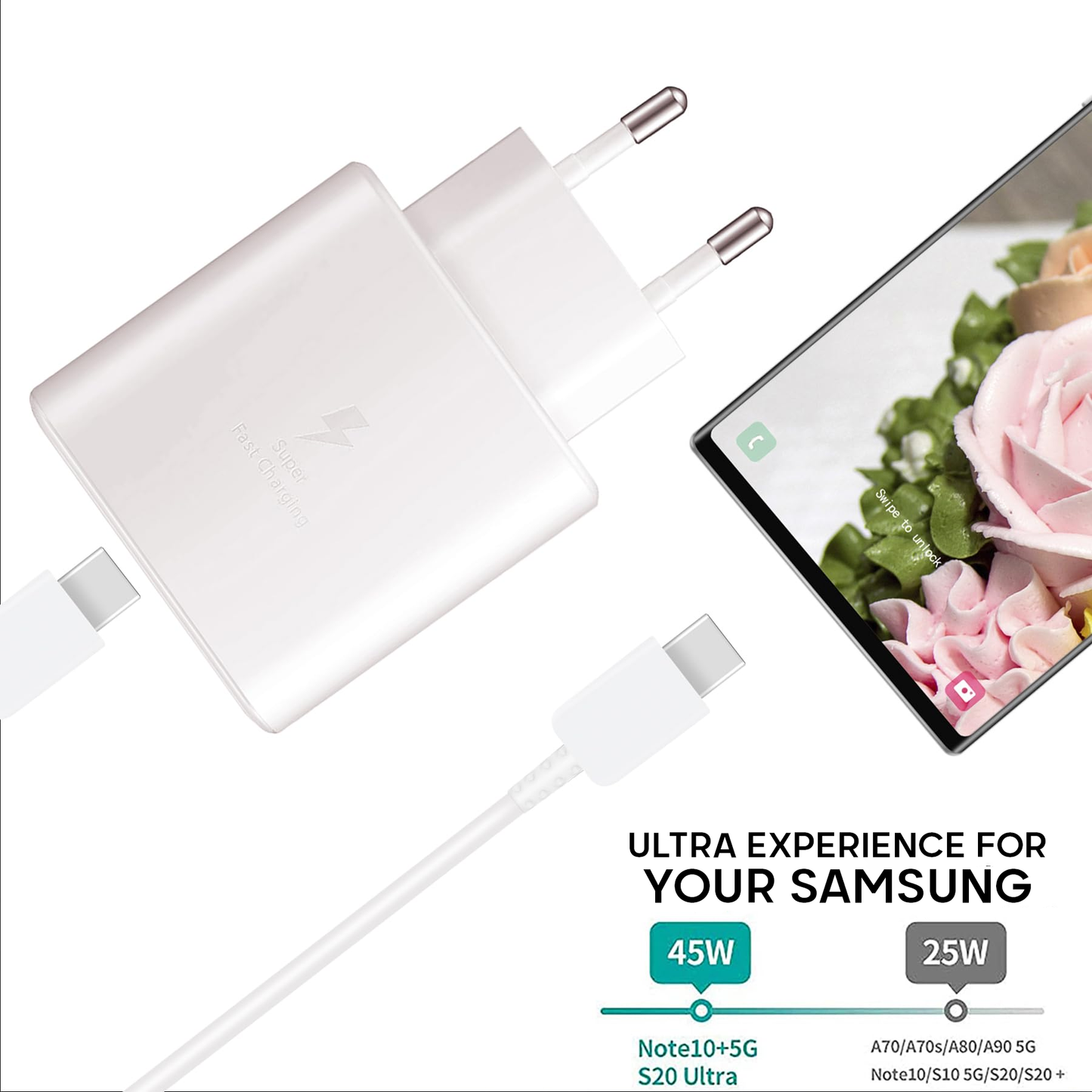 Samsung 45W Super Fast Charger (Original) Charge at Lightning Speed