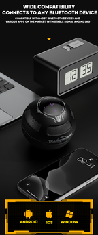 TF-Y17 Bluetooth 5.4 Speaker – Mech-Inspired Design with Stand | Deep Bass | Touch Interface