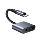 2-in-1 Audio Adapter Joyroom SY-L01  (Lightning to 3.5mm+Lightning)-Black
