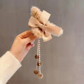 Plush Bow Hair Clip