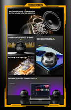 TF-Y17 Bluetooth 5.4 Speaker – Mech-Inspired Design with Stand | Deep Bass | Touch Interface