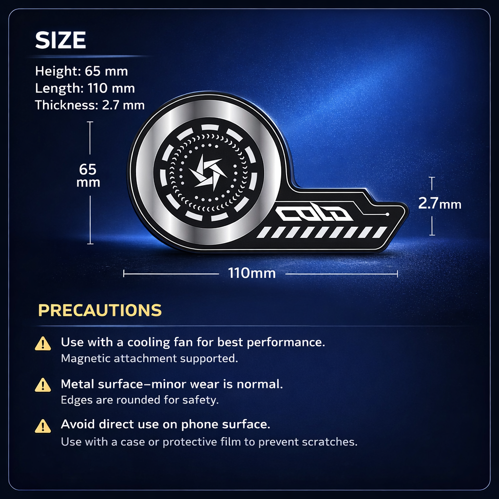 L Shape Magnetic Cooling Plate for Smartphones – Ultra Heat Dissipation Pad