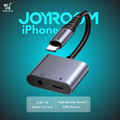 2-in-1 Audio Adapter Joyroom SY-L01  (Lightning to 3.5mm+Lightning)-Black