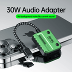 Plextone GS1 iPhone Lightning Splitter Adapter to 3.5mm Converter with PD 30W Fast Charge