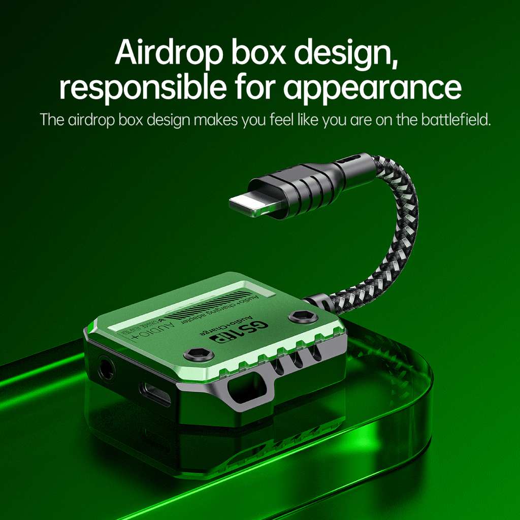 Plextone GS1 iPhone Lightning Splitter Adapter to 3.5mm Converter with PD 30W Fast Charge