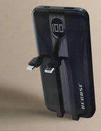 Power Bnak 10000 mAh Portable Charger With Built in Cables RE-PB044